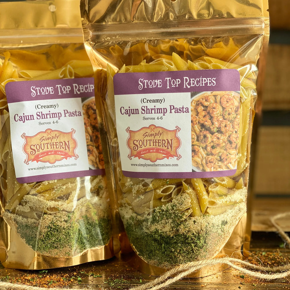 Simply Southern Cajun Shrimp Pasta