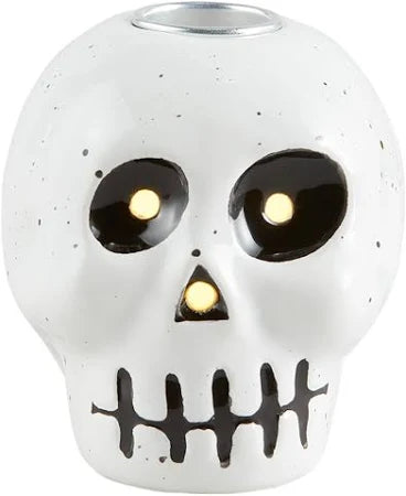 Skull Halloween Light-Up Taper Holders