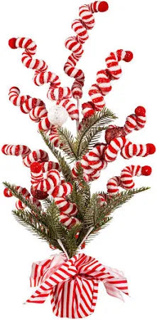 22"  Candy Cane Potted Tree