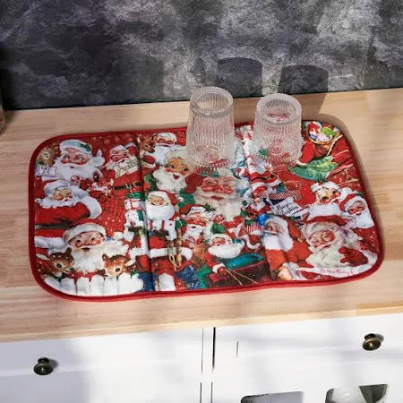 Vintage Santa Drying Mat