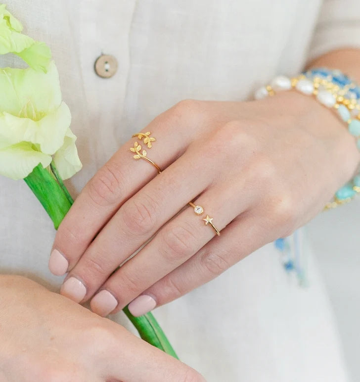 Gold Leaves Ring - Gold