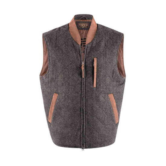 Charcoal Gray Kennesaw Concealed Carry Quilted Wool Vest