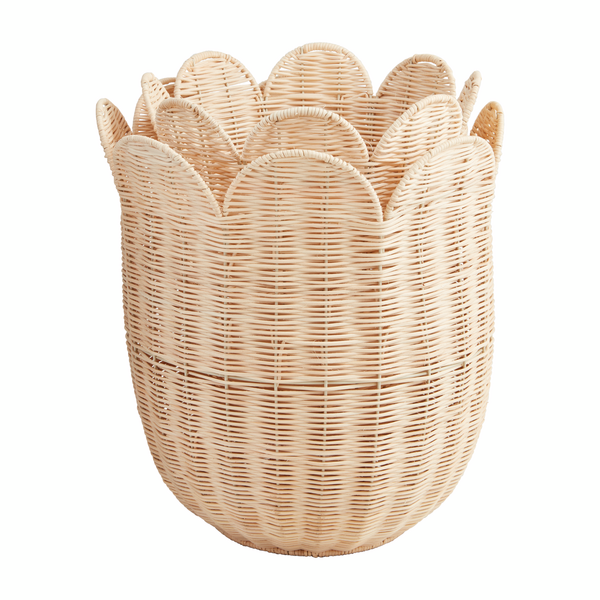 Scallop Wicker Basket